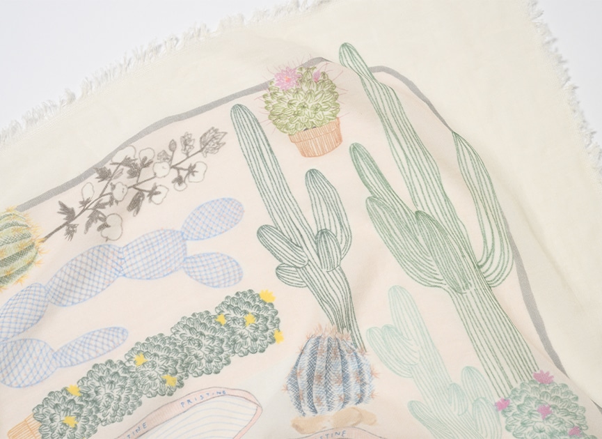 cactus flower スカーフ