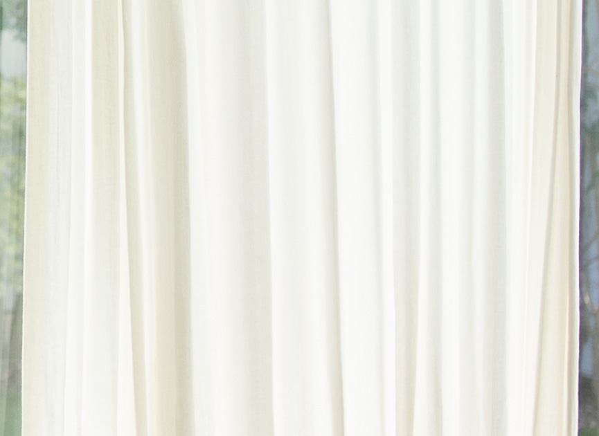 【既製品】30/- ガーゼ ペンシルギャザーカーテン 幅100×丈200(実寸205)cm×2枚